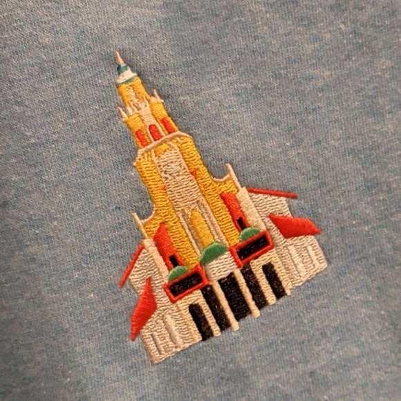 Disneyland Sweatshirt Embroidered Icons Characters Limited Edition Blue Large - Picture 5 of 10